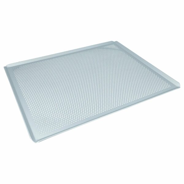 Tabuleiro de Forno Perfurado vhbw 45,5 x 37,5 cm Alumínio Prateado