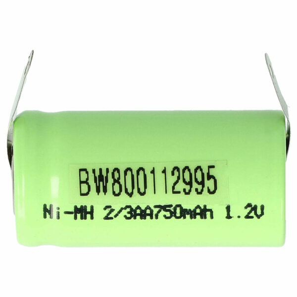Bateria vhbw 2/3AA NiMH 750 mAh 1.2V para Veículos Telecomandados e Dispositivos de Modelismo