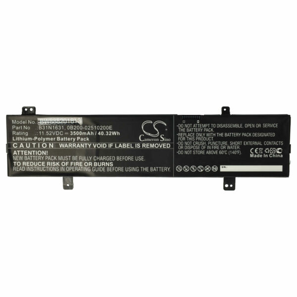 Bateria vhbw para Asus (0B200-02510200E, B31N1631) - 3500 mAh 11.52 V Li-polymer