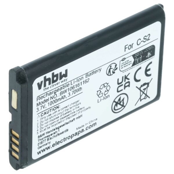 Bateria vhbw para Telemóvel BlackBerry 1000 mAh 3.7 V Li-Ion