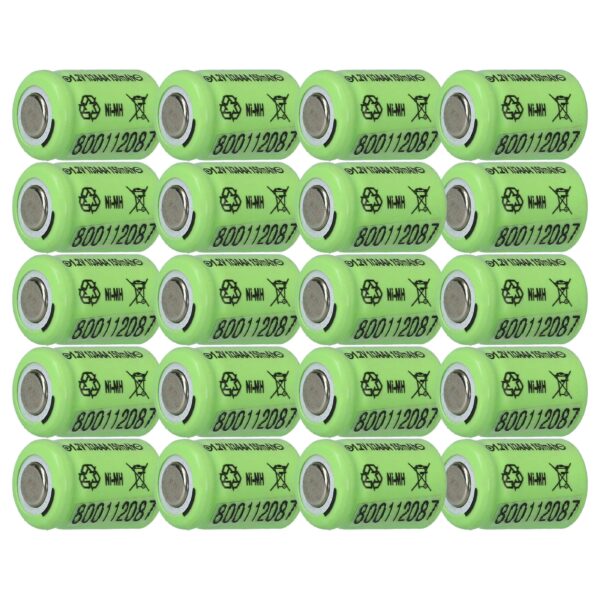 Bateria vhbw 1/3AAA NiMH 150 mAh 1.2V - Pack de 20 unidades para Modelismo