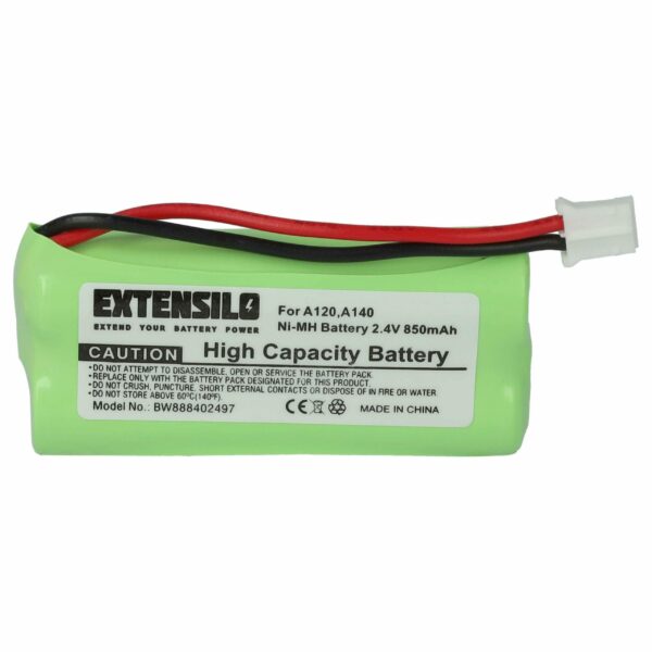 Bateria EXTENSILO para Telefone Fixo T-Com Siemens Universum DECT 850 mAh 2.4V NiMH