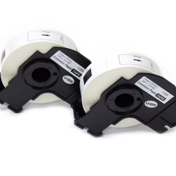 2x Rolo de Etiquetas Compatível Brother DK-11203 - 17 mm x 87 mm + Suporte