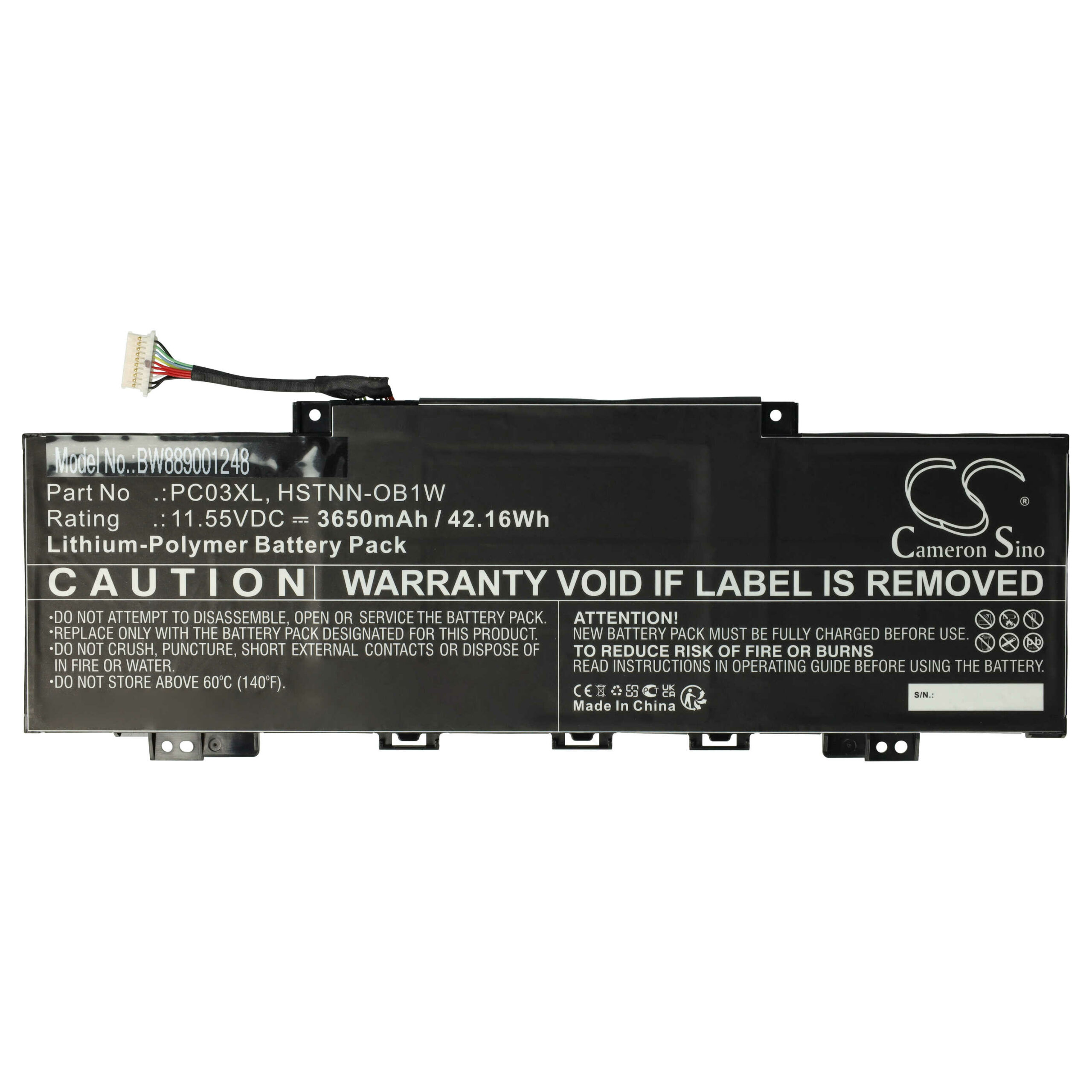 Bateria para Portátil vhbw para HP Pavilion Aero 13, X360 - 3650 mAh, 11.55 V