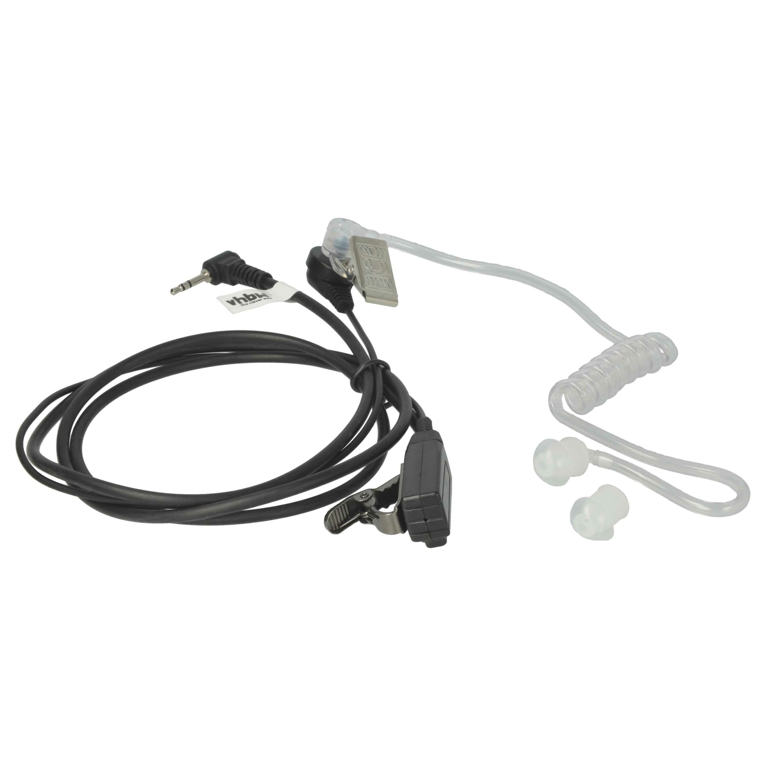 Auricular de Segurança vhbw para Motorola T280 - Botão de Resposta, Clip de Montagem + Cabo Fónico (Pack 10x) - Image 3