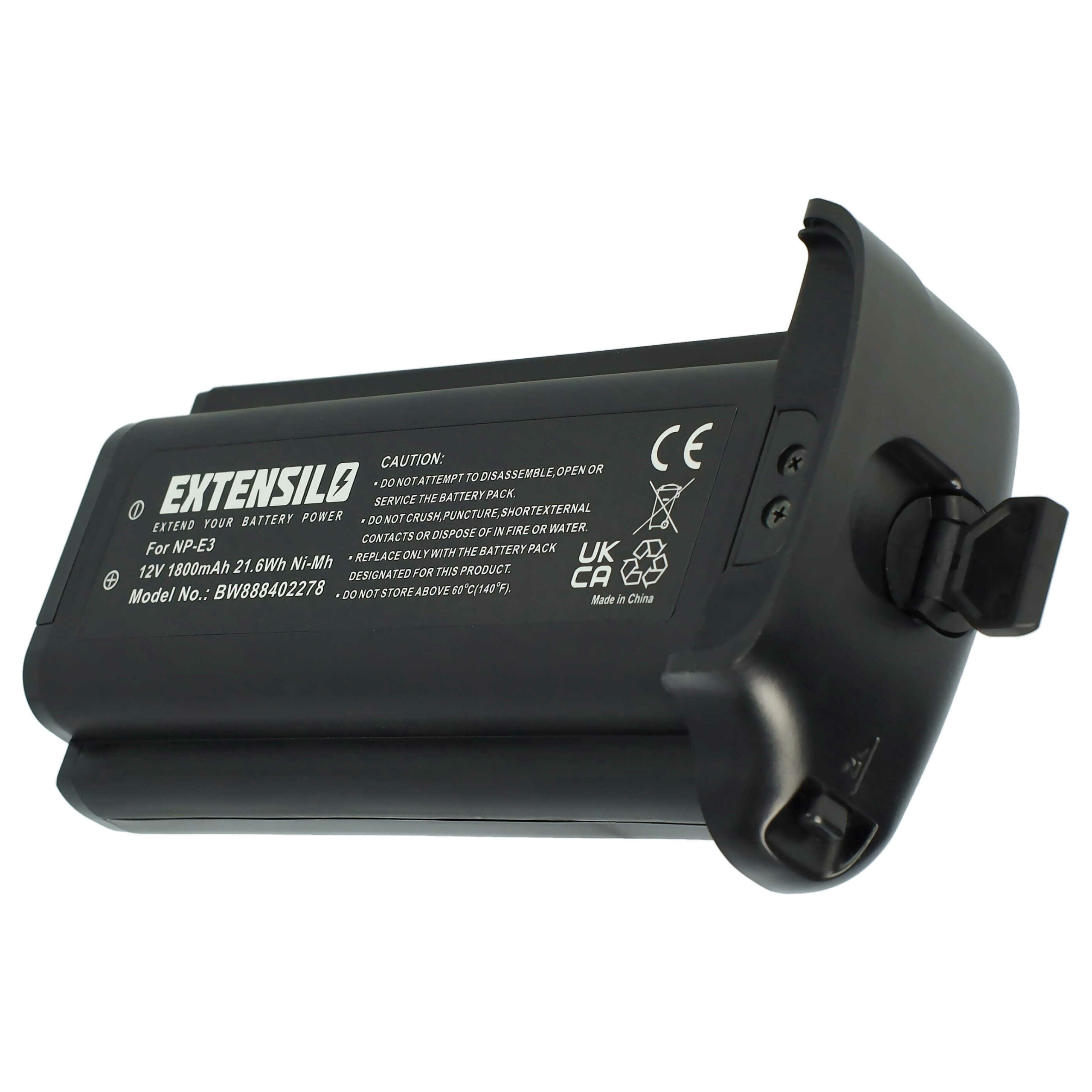 2x Bateria EXTENSILO compatível Canon NP-E3 - 1800mAh, 12V, NiMH - Image 4