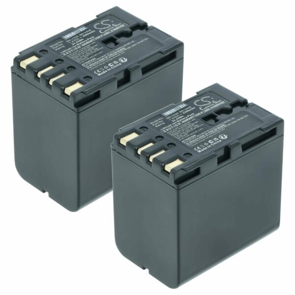 Bateria vhbw 2x para Câmara de Vídeo JVC BN-V428U, BN-V428, BN-V438U, BN-V438 - 3300 mAh 7.4 V Li-Ion