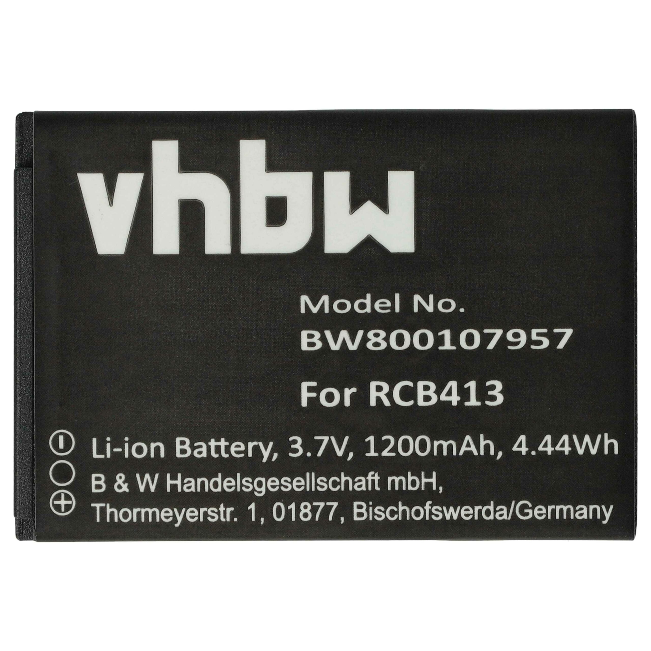 Bateria vhbw para Telemóvel Doro - Substitui RCB01P01, RCB413, RCBNTC01 - 1200 mAh 3.7 V Li-Ion - Image 4
