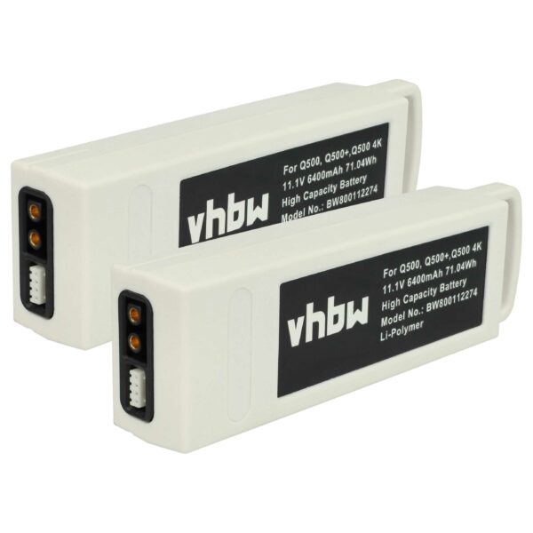 Bateria vhbw 6400 mAh 11.1V Li-polymer para Yuneec Quadcopter — Pack com 2 unidades
