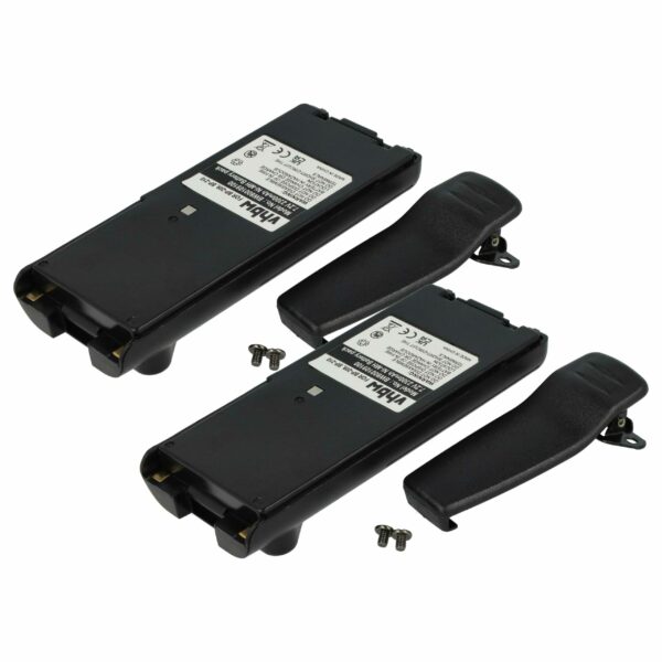 Bateria vhbw 2x 2300 mAh 7.2V NiMH para Rádios Icom (BP-209, BP-210, BP-211) com Clip de Cintura