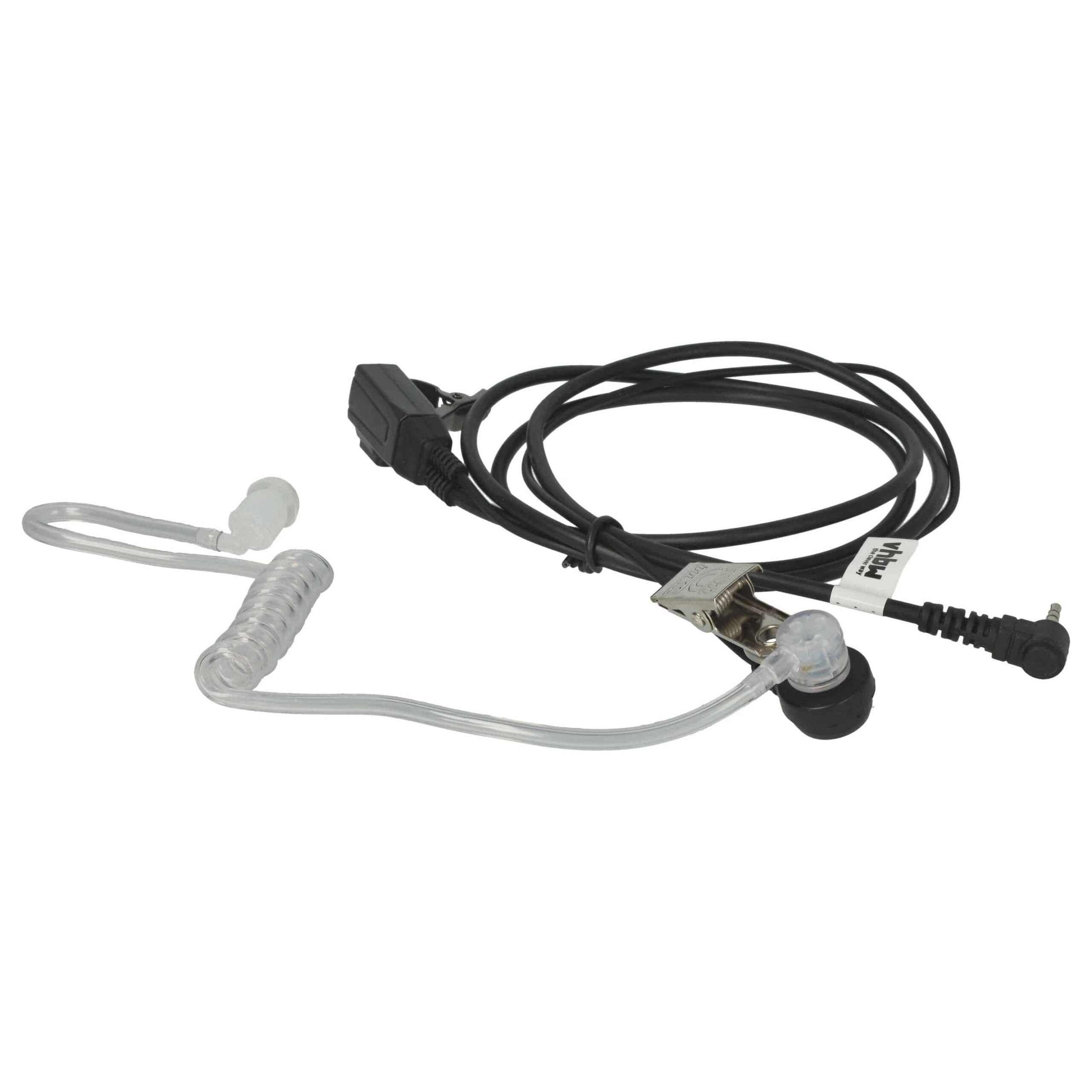 Auricular de Segurança vhbw para Motorola T280 - Botão de Resposta, Clip de Montagem + Cabo Fónico (Pack 10x) - Image 4