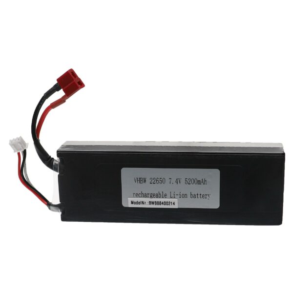 Bateria vhbw 5200 mAh 7.4 V Li-Ion com Conector T-plug para Veículos Telecomandados