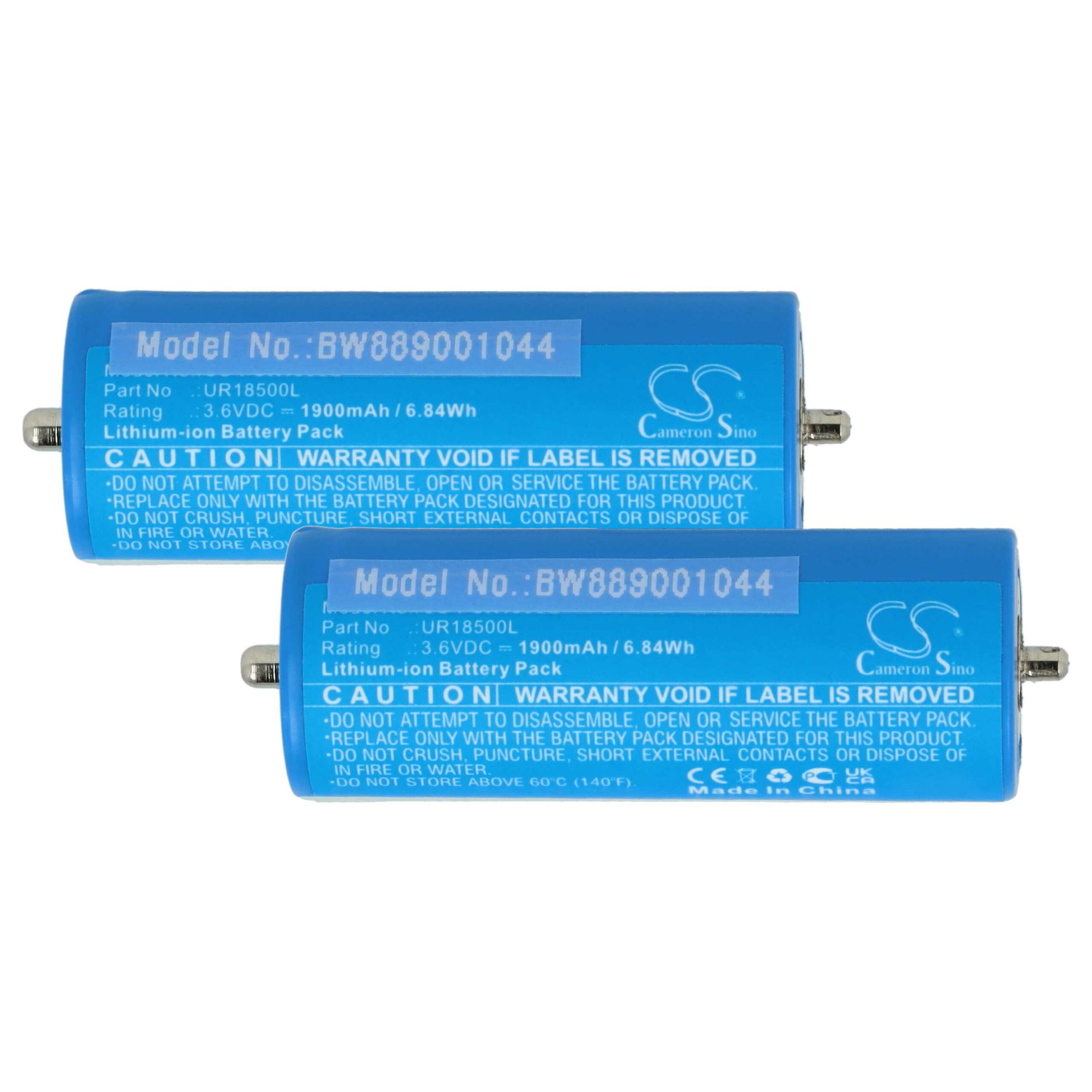 Bateria vhbw compatível Braun 67030924, 6703925, 3018765 - 1900 mAh 3.6V Li-Ion (Pack 2x)