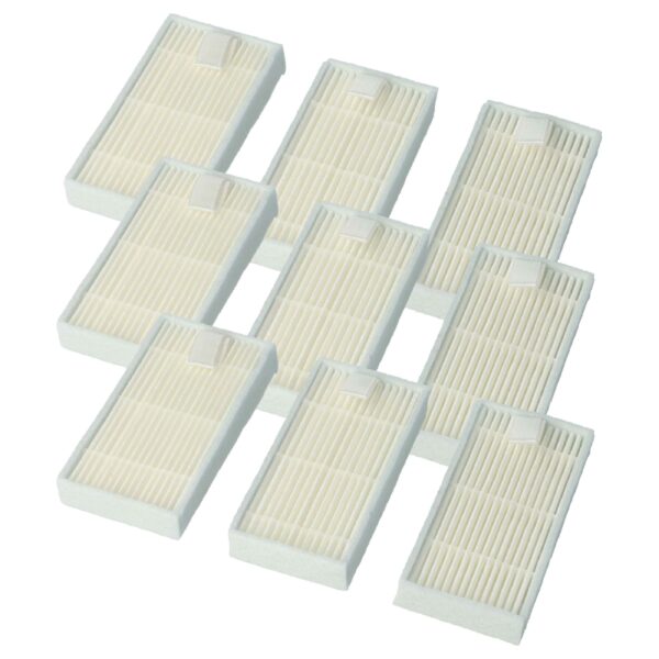 9x Filtro HEPA H11 compatível com Medion MD18500, MD18501, E32 SW, iLife V5, Proscenic 790T - vhbw
