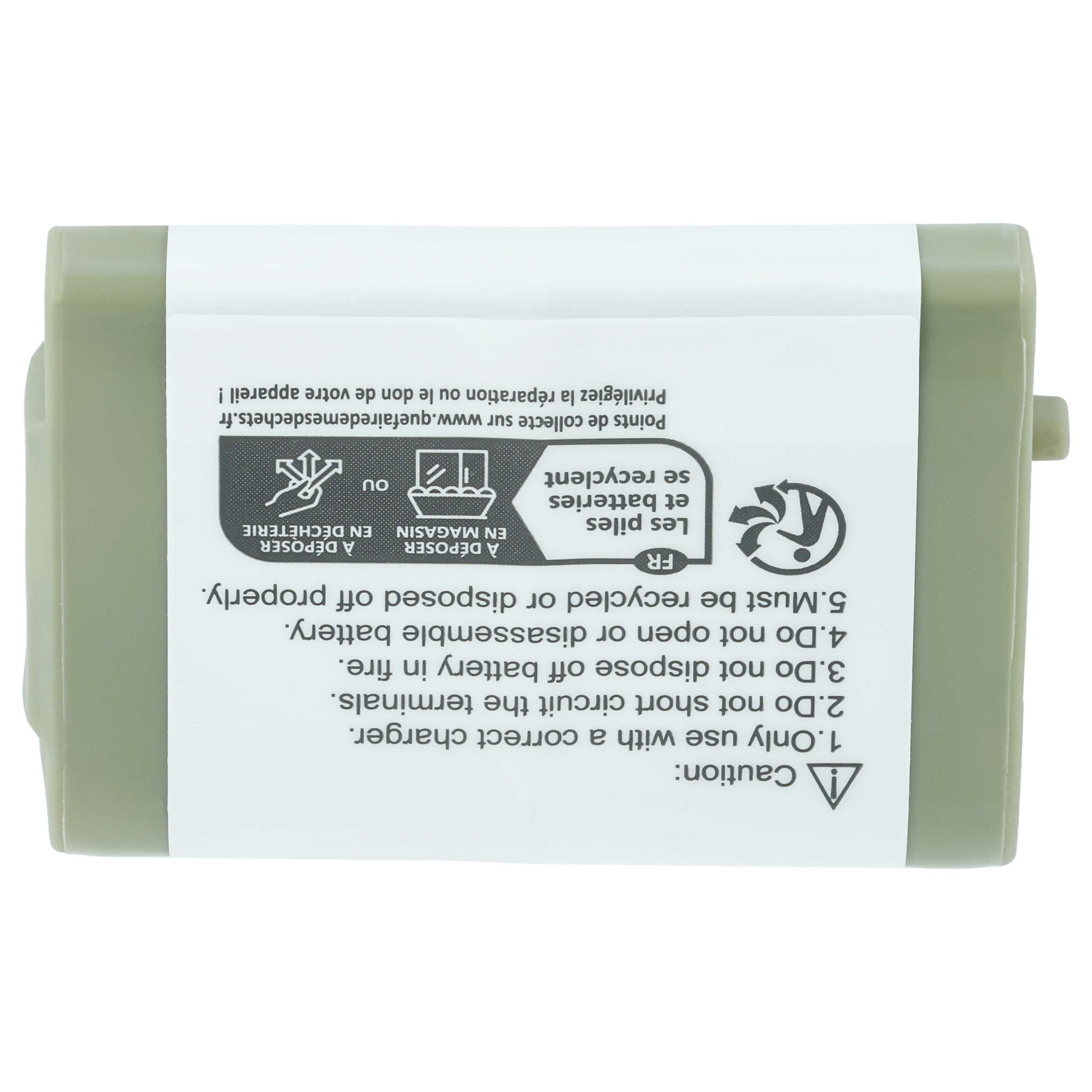 3x Bateria vhbw substitui Panasonic N4HHGMB00005 para telefone fixo - 700 mAh 3.6 V NiMH - Image 4