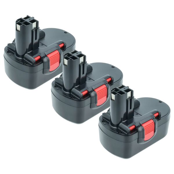 Bateria vhbw para Bosch 2607335278, 2607335266 - Pack 3x 18V 2000 mAh NiMH