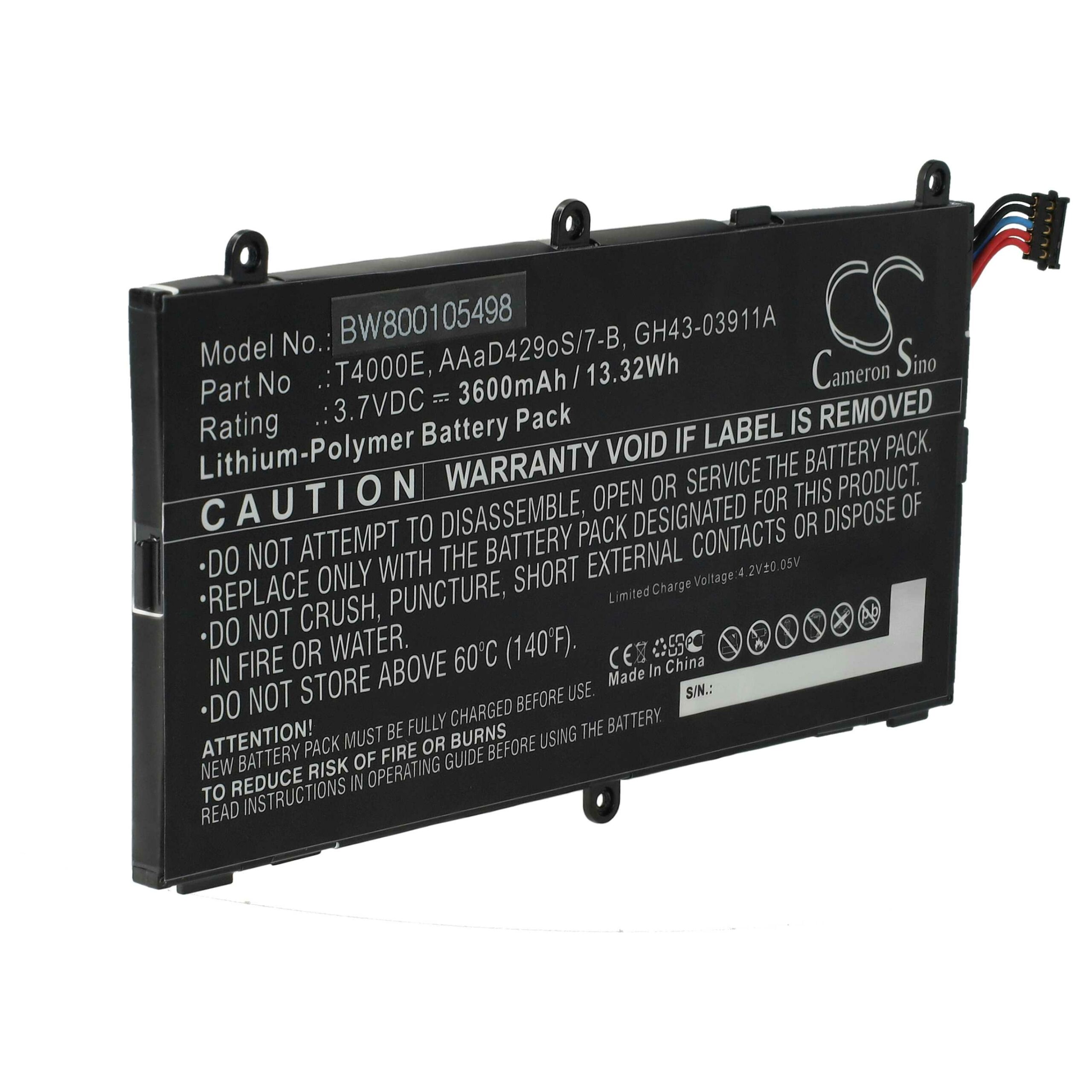 Bateria vhbw para Tablet Samsung Galaxy Tab 3 7.0 (3600 mAh, 3.7 V, Li-Polímero) - Image 3