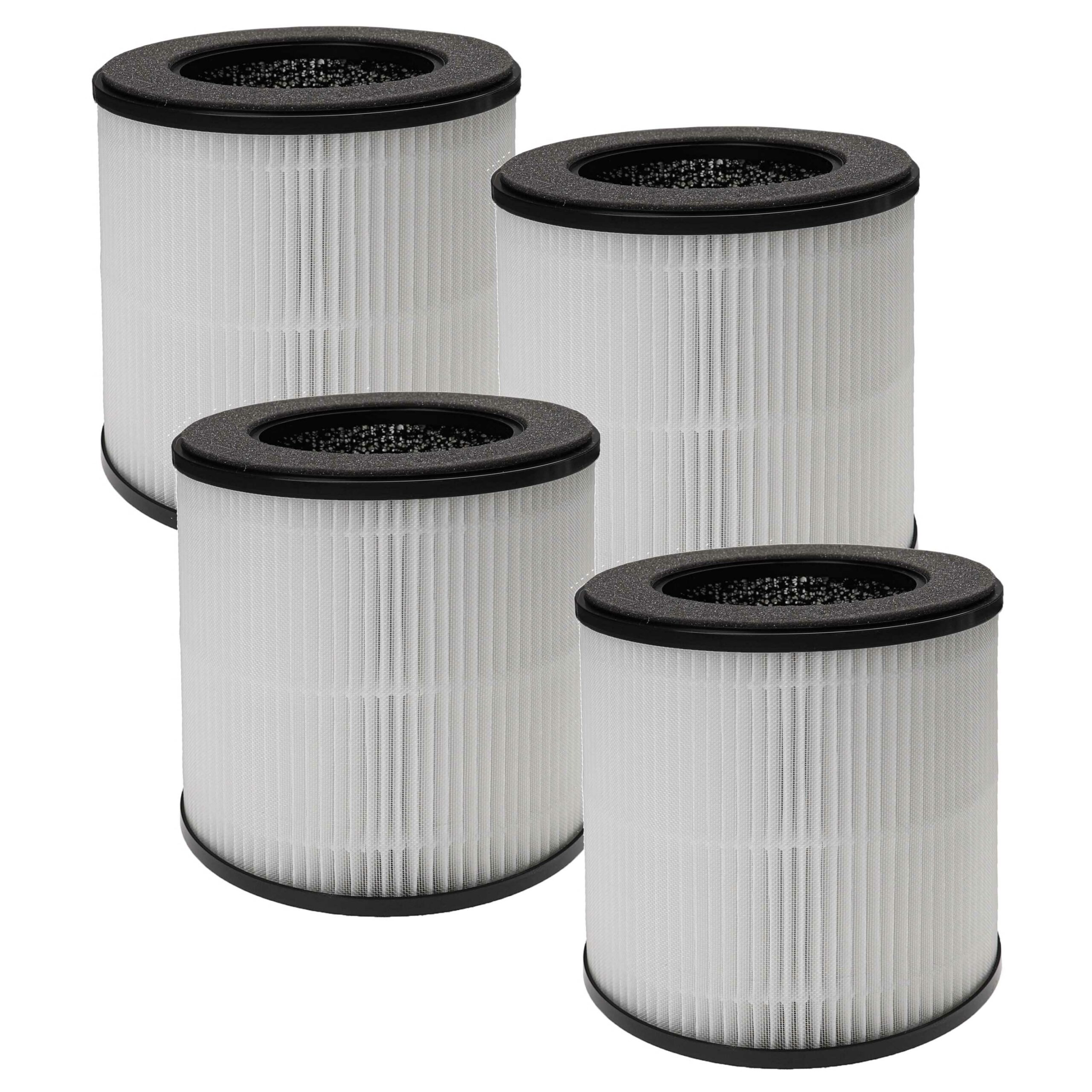 Pack de 4 Filtros para Purificador de Ar Acekool - Pré-filtro + HEPA + Carvão Ativado