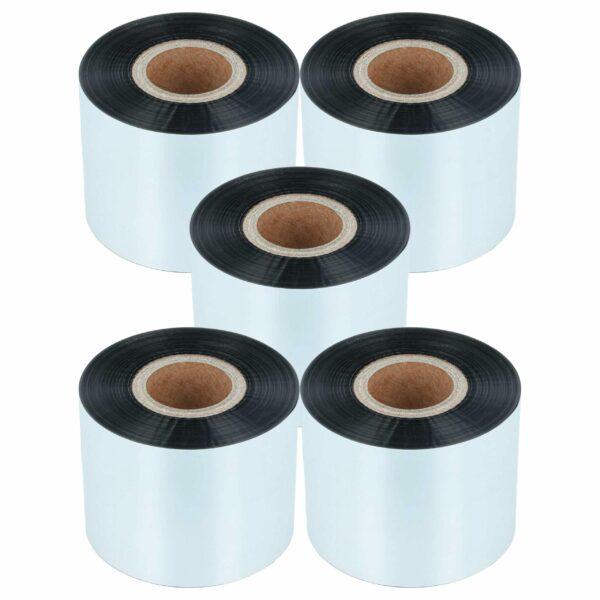 5x Rolo de Fita Térmica para Godex, Printronix, TSC, Valentin e outras impressoras - 50 mm x 300 m, Wax Resin