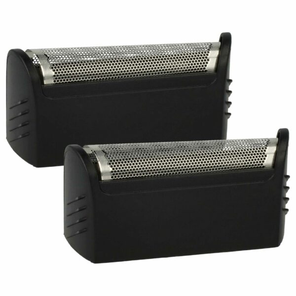 2x Lâminas de Barbear para Braun 597, 596 - vhbw com Moldura, Preto/Prateado