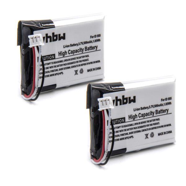 2x Bateria substitui Grundig SL-422943 para telefone Philips sem fios - 500 mAh 3.7 V Li-polímero