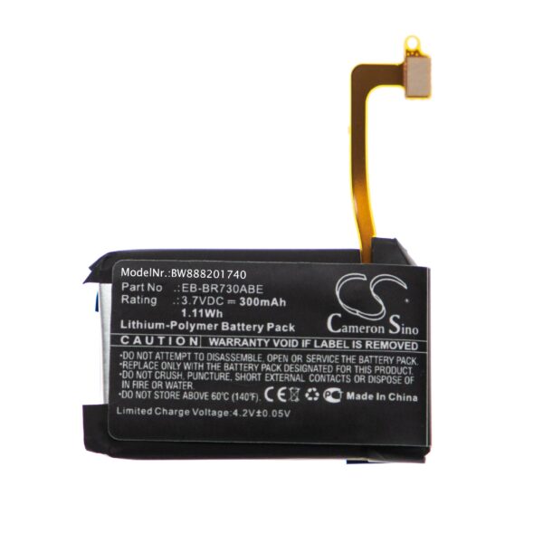 Bateria para Smartwatch Samsung EB-BR730ABE, GH43-04538B - 300 mAh 3.7 V Li-polímero vhbw