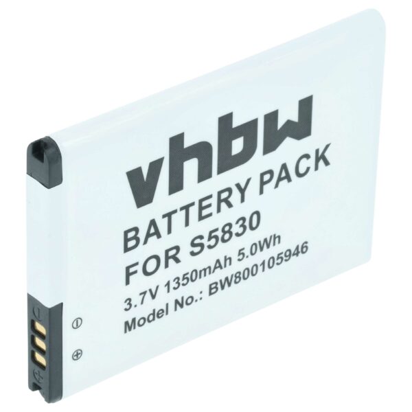 Bateria de Telemóvel vhbw substitui Samsung EB494358VU - 1350 mAh 3.7 V Li-Ion
