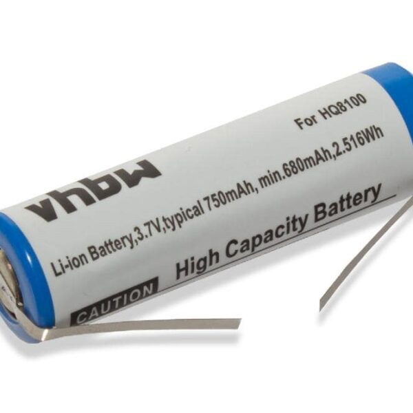 Bateria de Substituição vhbw para Philips Raspadiça Elétrica - 750 mAh 3.7 V Li-Ion