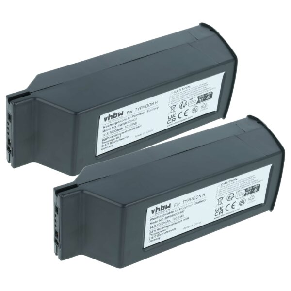 Bateria vhbw para Drone Yuneec H480, Typhoon H (7000 mAh, 14,8 V, Li-polímero, 2 unidades)