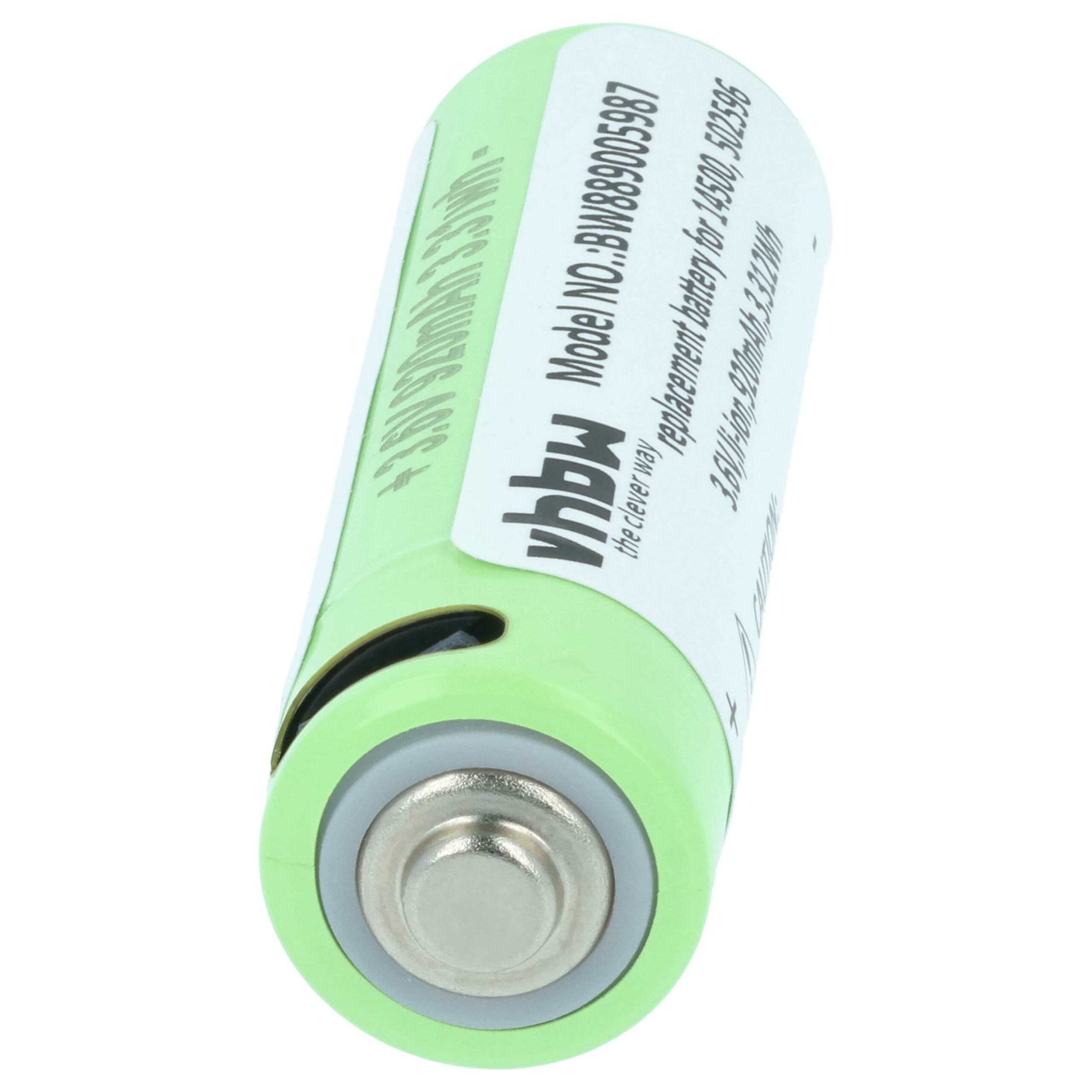 Bateria vhbw para Lanterna Ledlenser 502596 - 920 mAh 3.6 V Li-Ion - Image 4