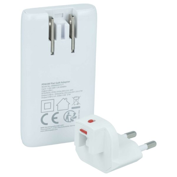 Adaptador de Alimentação Multitensão vhbw - 5V a 20V para Dispositivos USB-A e USB-C