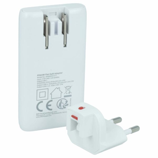 Adaptador de Alimentação Multitensão vhbw - 5V a 20V para Dispositivos USB-A e USB-C