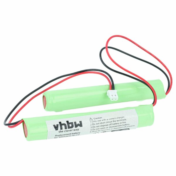 Bateria vhbw para Luz de Emergência BAES TD512433 - 800 mAh 4.8 V NiCd