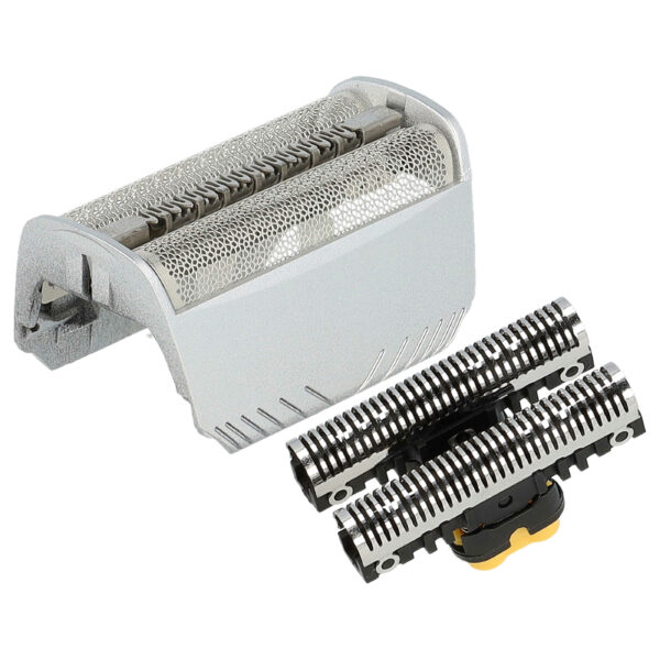 Bloco de corte e lâmina de barbear dupla vhbw compatível com Braun 30B, 30B Mul, 30S - prateado