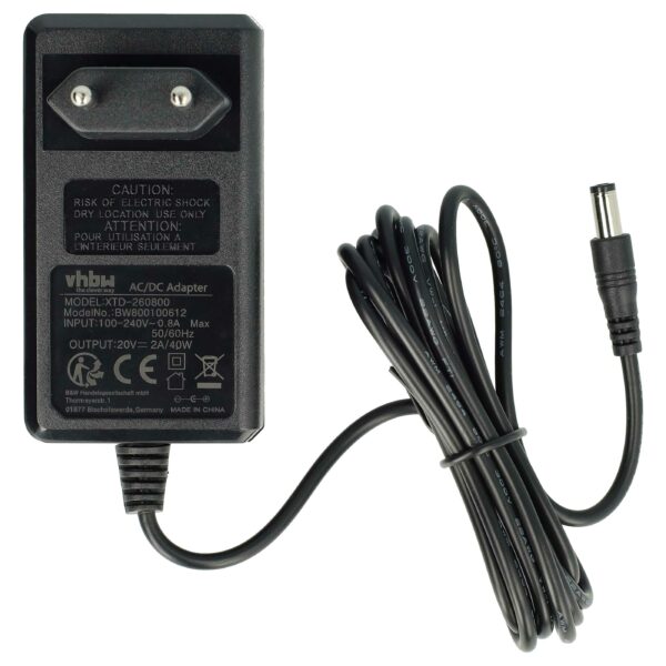 Adaptador de Alimentação vhbw para Portáteis (compatível LG ZH-65-202) - 40 W, 125 cm