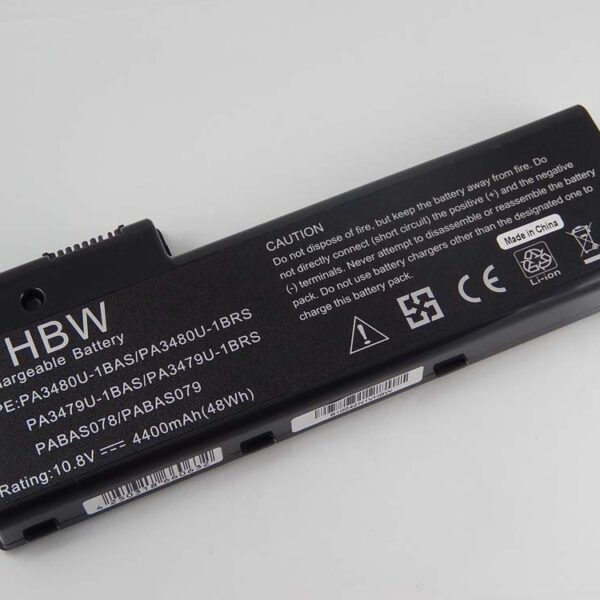 Bateria vhbw para Toshiba PA3479U-1BRS, PABAS078, PA3480U-1BRS - 4400 mAh 10.8 V Li-Ion