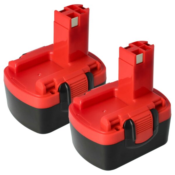 2x Bateria vhbw 14.4V 1500 mAh NiMH compatível com Bosch 2607335263