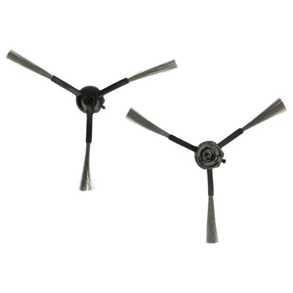 2x Escovas Laterais para Robô Aspirador Neabot Nomo N1, N1 Plus e N1+ - 3 Braços, Cinzento Escuro