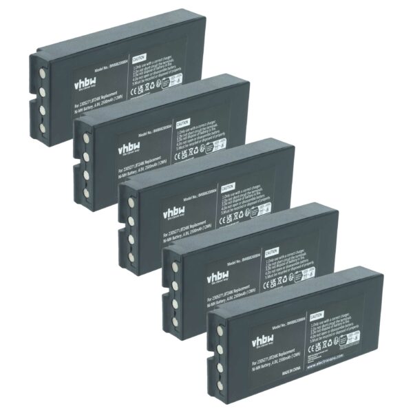 Pack 5 Baterias vhbw Compatíveis com Danfoss 2305271 e Comandos Ikusi/Iribarri - 2500 mAh