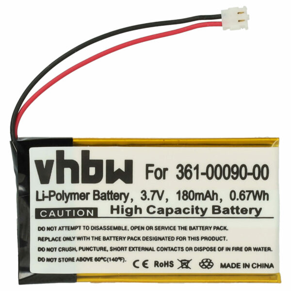 Bateria vhbw para Smartwatch Garmin 361-00090-00 - 180 mAh 3.7 V Li-polymer com Ferramentas
