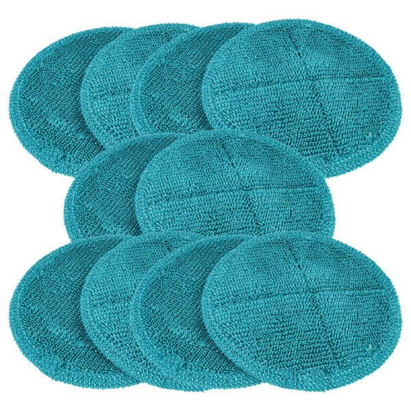 Pack 10x Cabeças de Mopa vhbw compatível Clean Maxx 08934 - poliéster/poliamida, turquesa