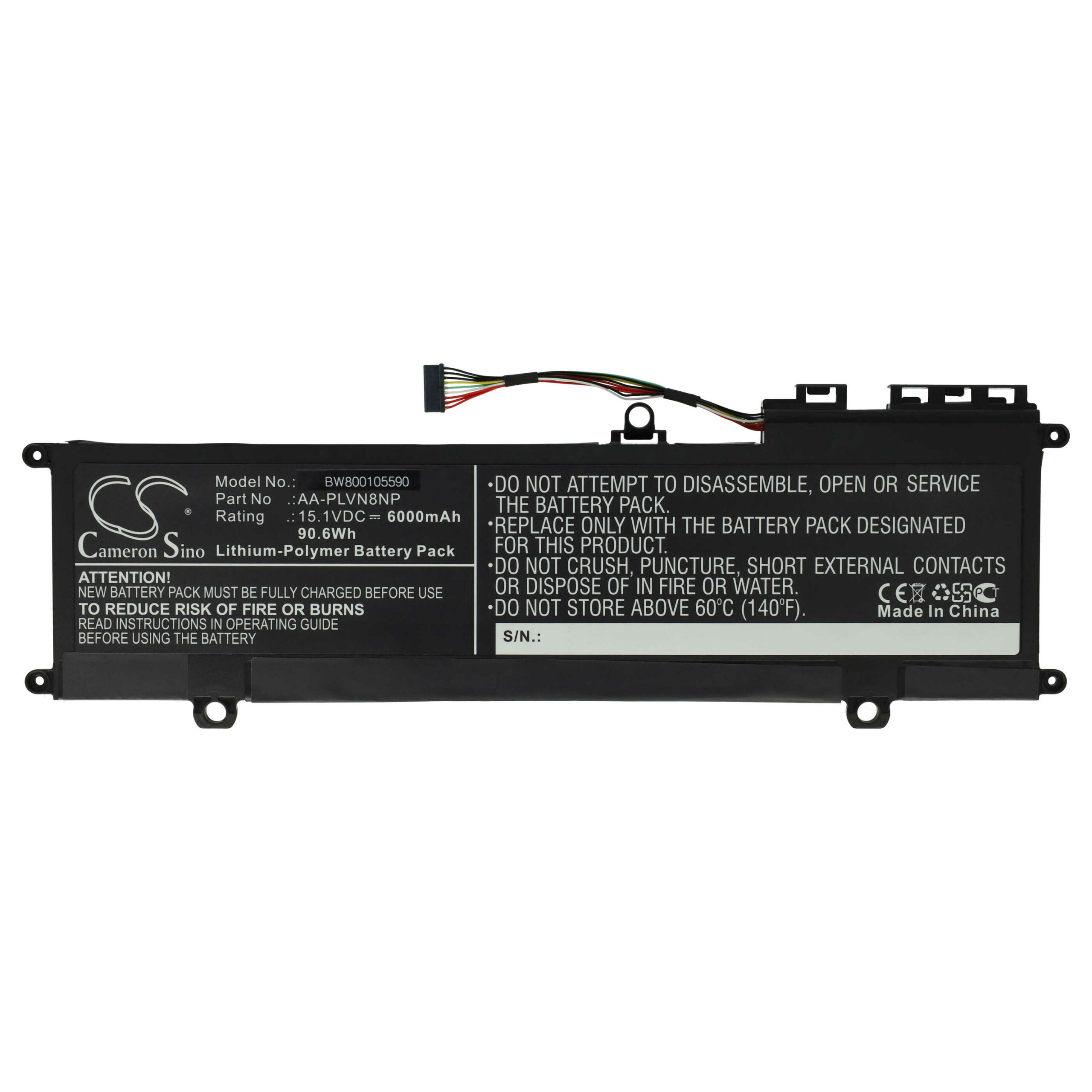 Bateria para Portátil vhbw para Samsung ATIV Book 8 / 780Z5E 6000 mAh 15.1 V