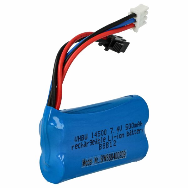 Bateria vhbw 500 mAh 7.4 V Li-Ion SM-2P para Veículos Telecomandados