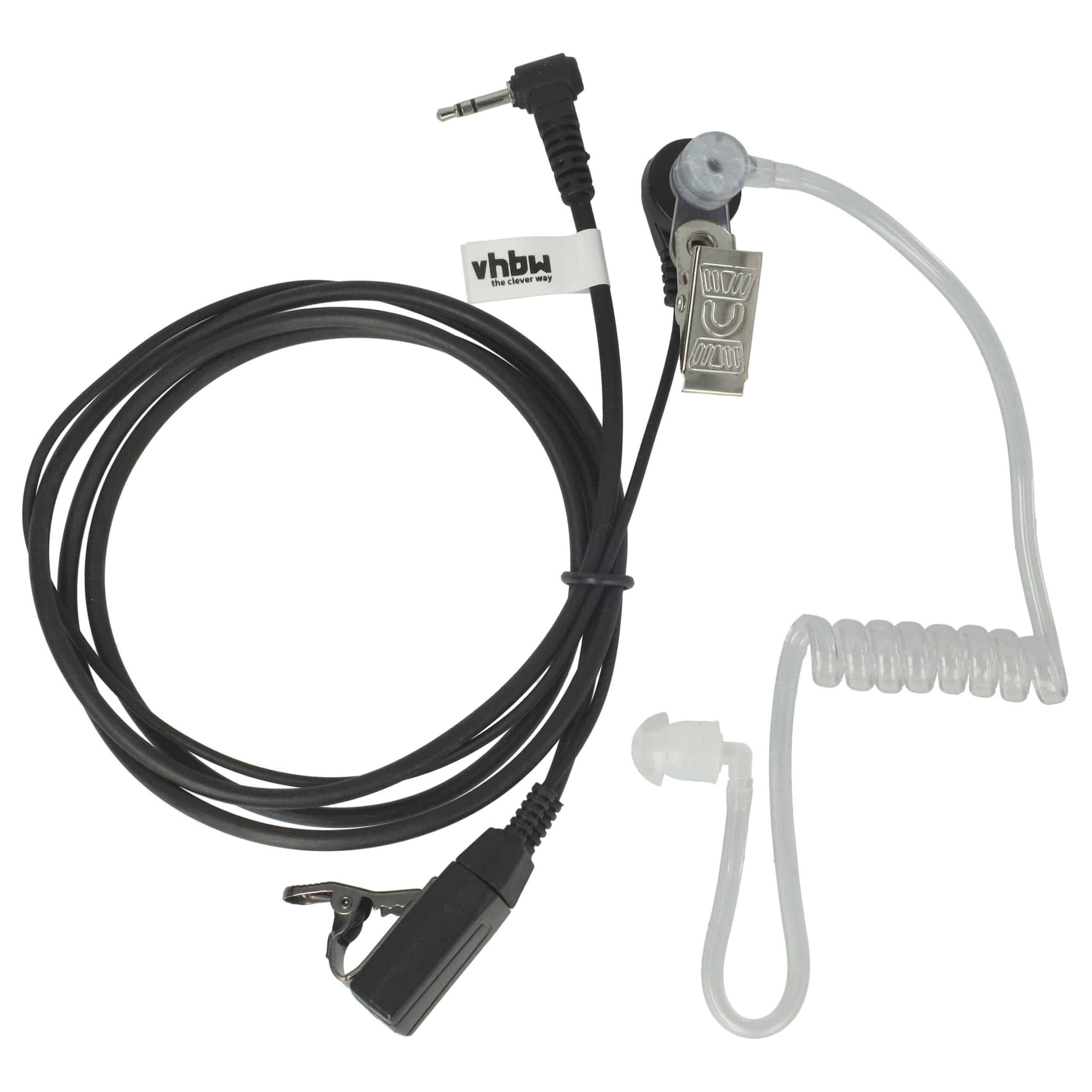 Auricular de Segurança vhbw para Motorola T280 - Botão de Resposta, Clip de Montagem + Cabo Fónico (Pack 10x) - Image 2