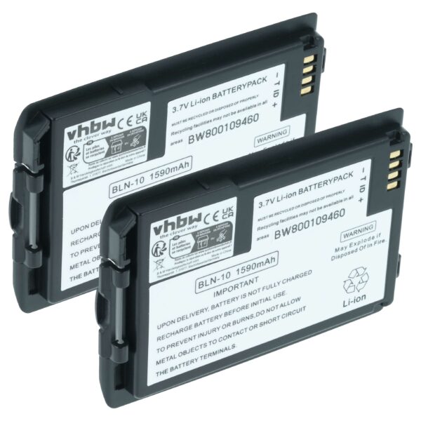 Bateria vhbw Rádio substituição para EADS HT9980AA, BLN-10 1590 mAh 3.7 V Li-Ion (2x)