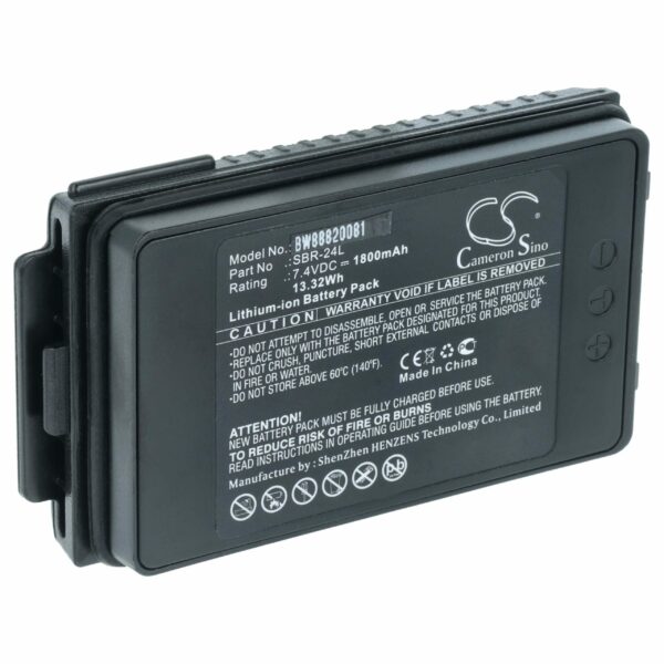 Bateria vhbw para Rádio Yaesu SBR-24L - 1800 mAh 7.4 V Li-Ion