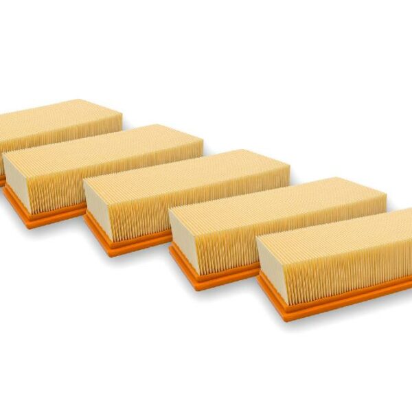 Pack 5 Filtros Plissados vhbw para Aspiradores Kärcher (6.907-276.0, 6.904-095.0, 6.904-283.0)