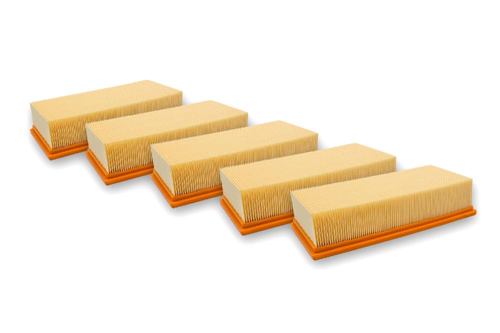 Pack 5 Filtros Plissados vhbw para Aspiradores Kärcher (6.907-276.0, 6.904-095.0, 6.904-283.0)