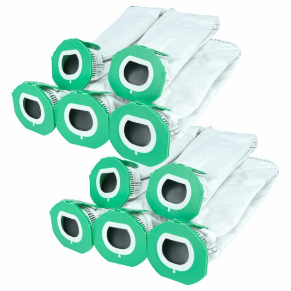 Pack 10x Sacos para Aspirador Vorwerk FP7, FP7s - Velo/Plástico vhbw