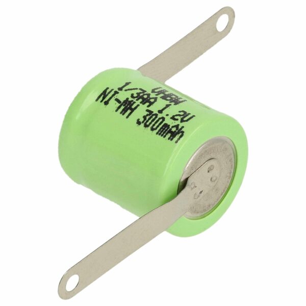 Bateria Recarregável 1/3AA NiMH 300 mAh 1.2V vhbw para Modelos e Lâmpadas Solares